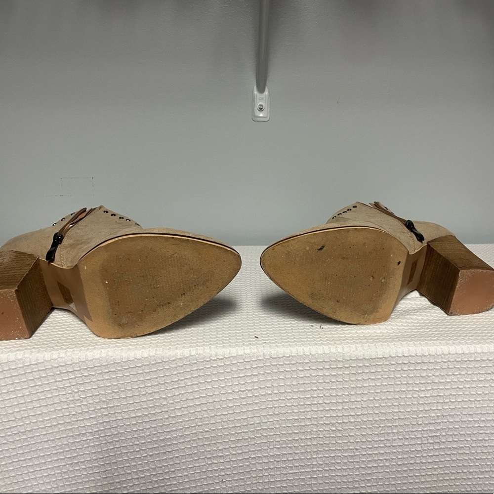 Camel Colored Suede Booties - image 8